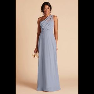 Kira Dress Chiffon Dusty Blue